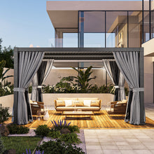 14 Ft. W x 12 Ft. D Outdoor Louvered Aluminum Pergola