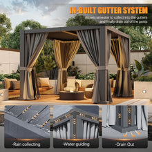 10 Ft. W x 10 Ft. D Outdoor Louvered Aluminum Pergola