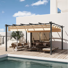 14 Ft. W X 12 Ft.aluminium Pergola With Canopy