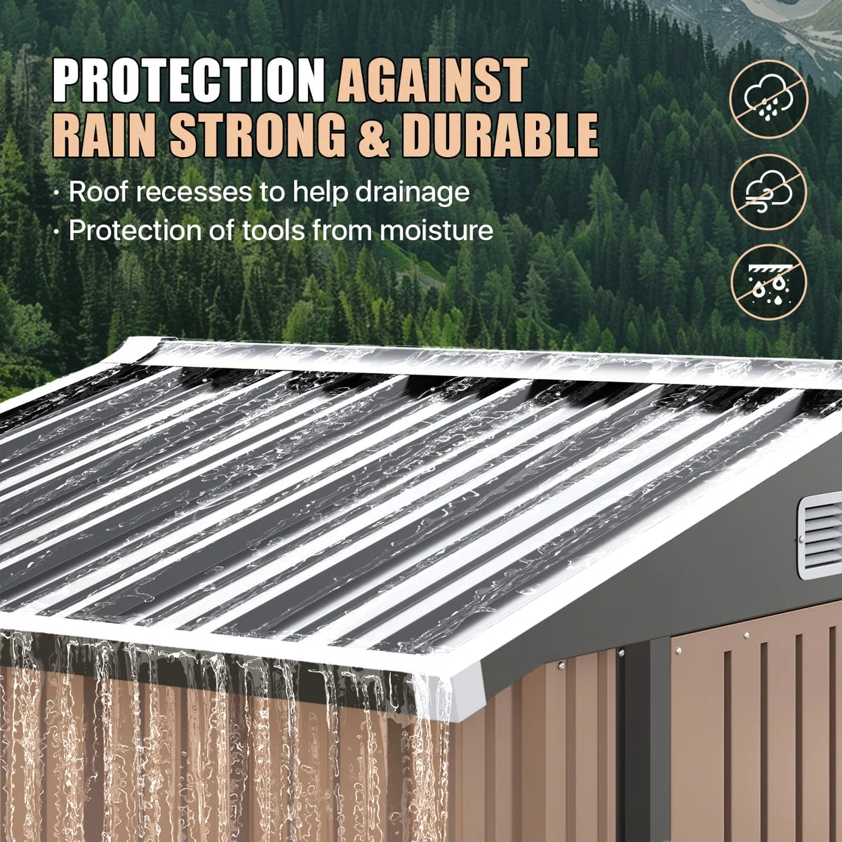 6.4 Ft. W X 4.0 Ft. D Metal Storage Shed With Metal Base Frame Kit