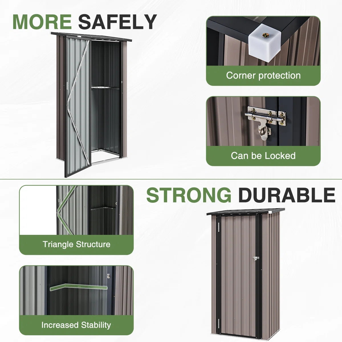 3' x 2' Outdoor Metal Lean To Shed