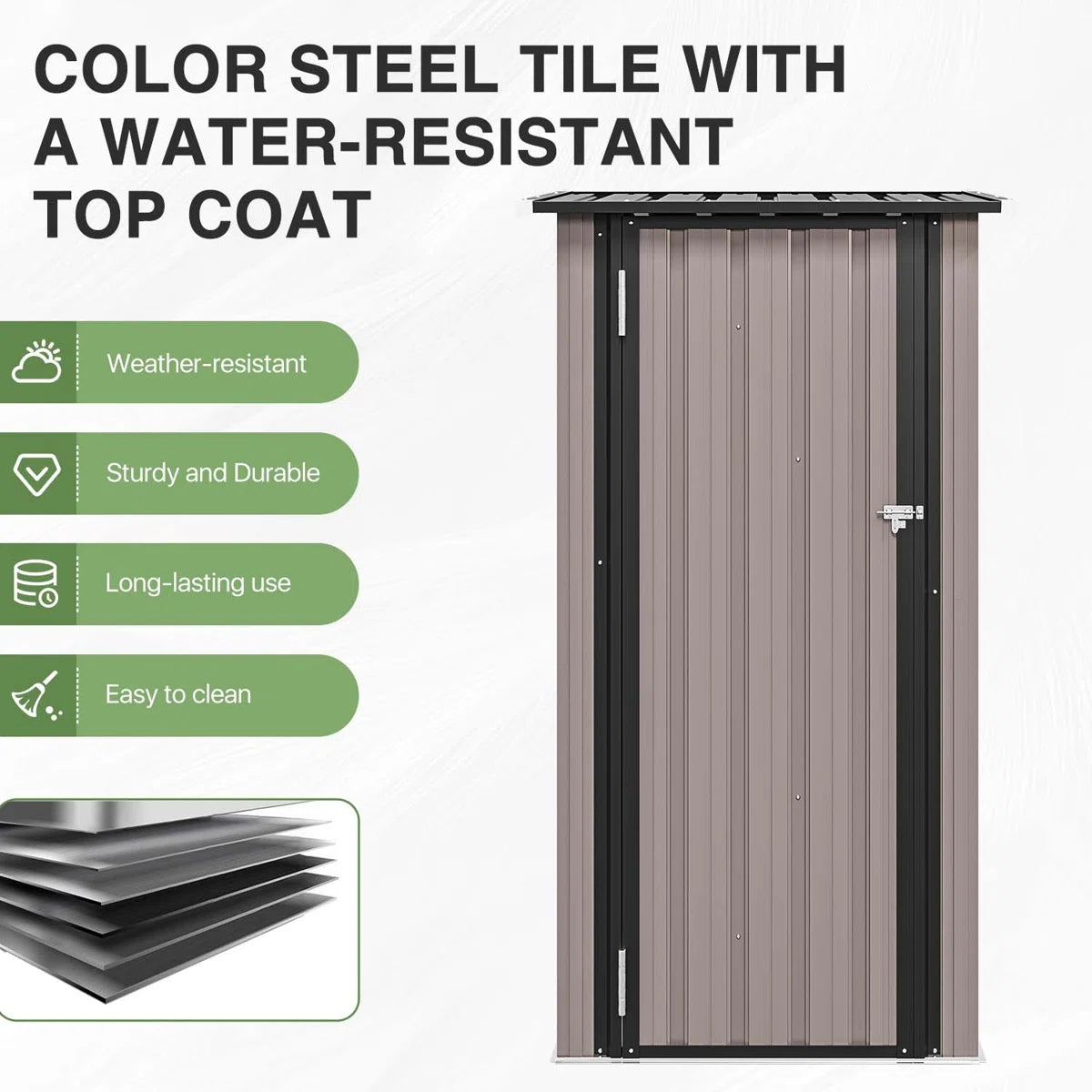 3' x 2' Outdoor Metal Lean To Shed