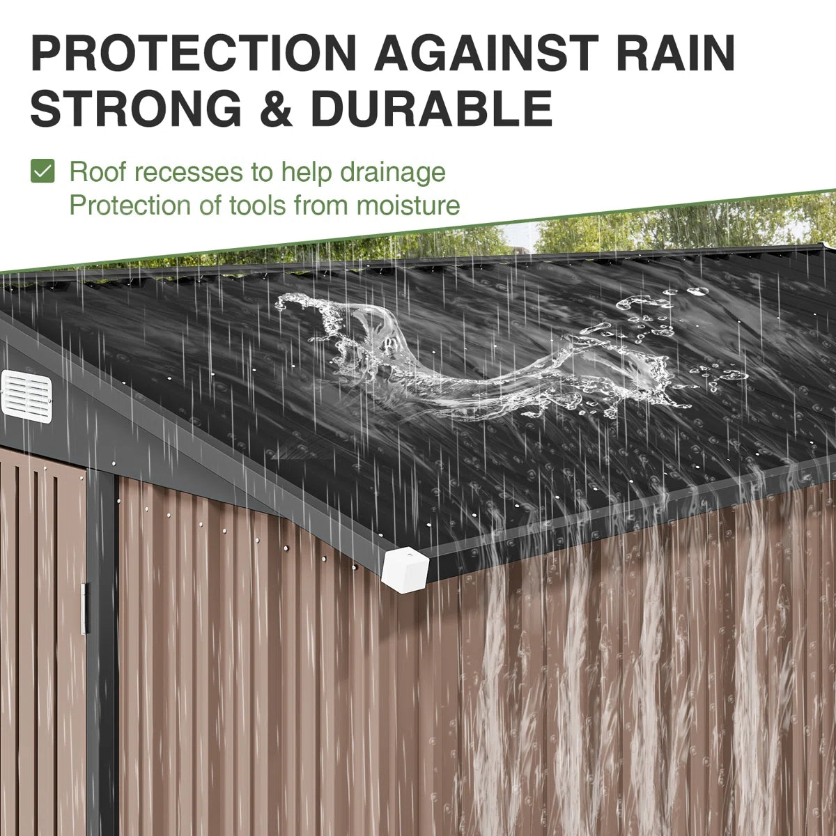 10 Ft. W X 12 Ft. D Outdoor Metal Storage Shed