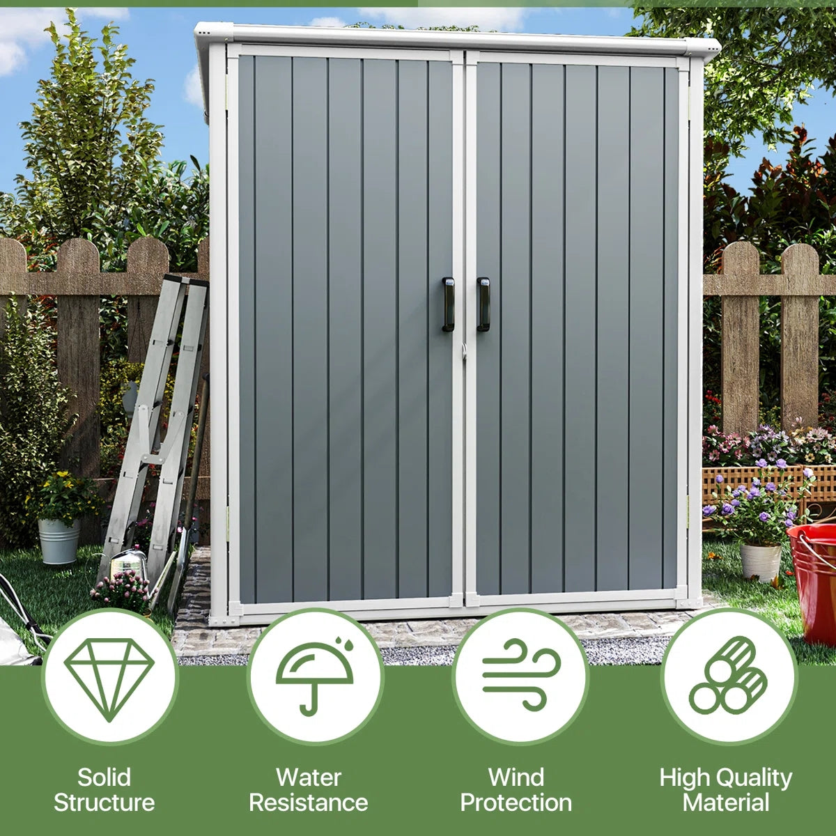 5 Ft. W X 3 Ft. D Horizontal Storage Shed