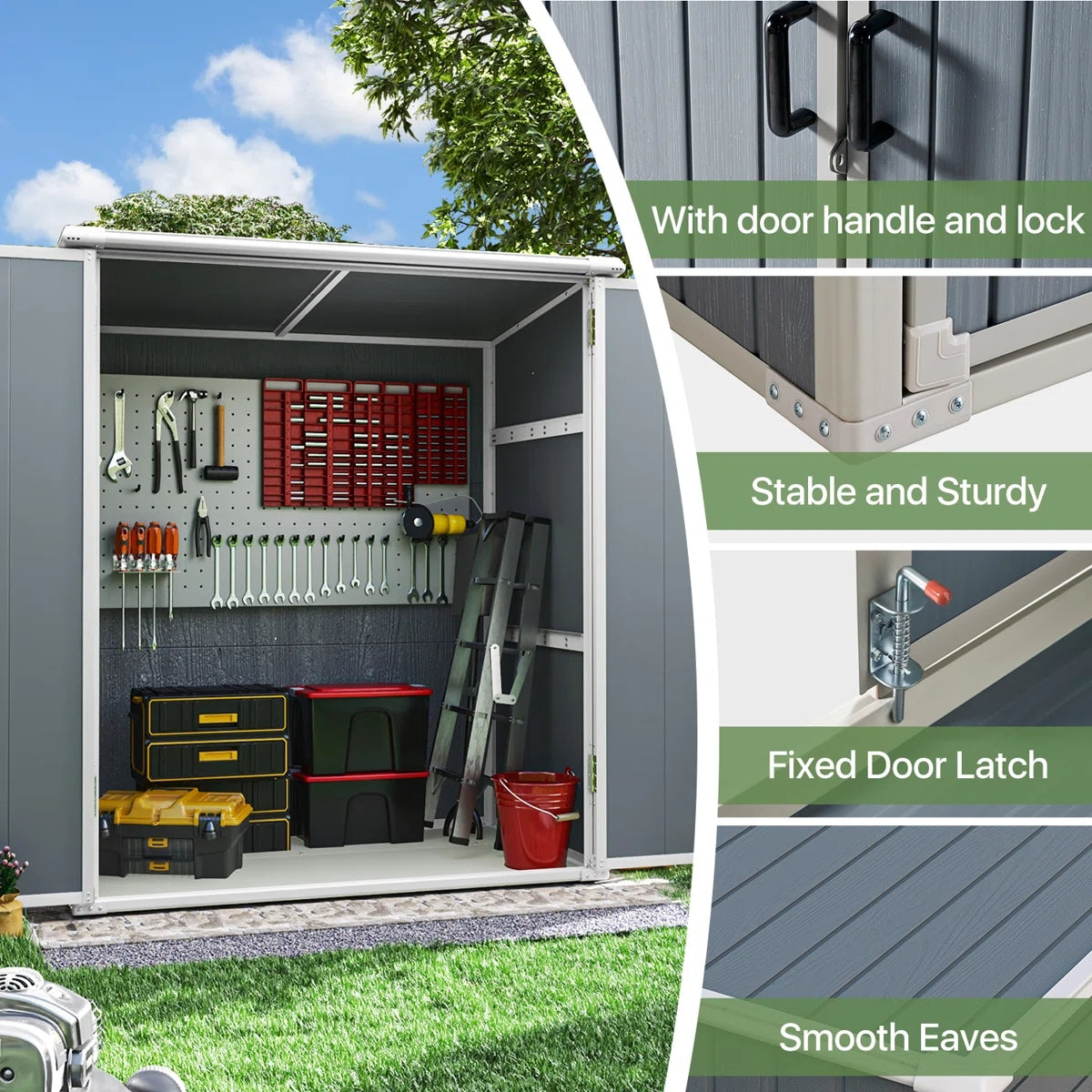 5 Ft. W X 3 Ft. D Horizontal Storage Shed