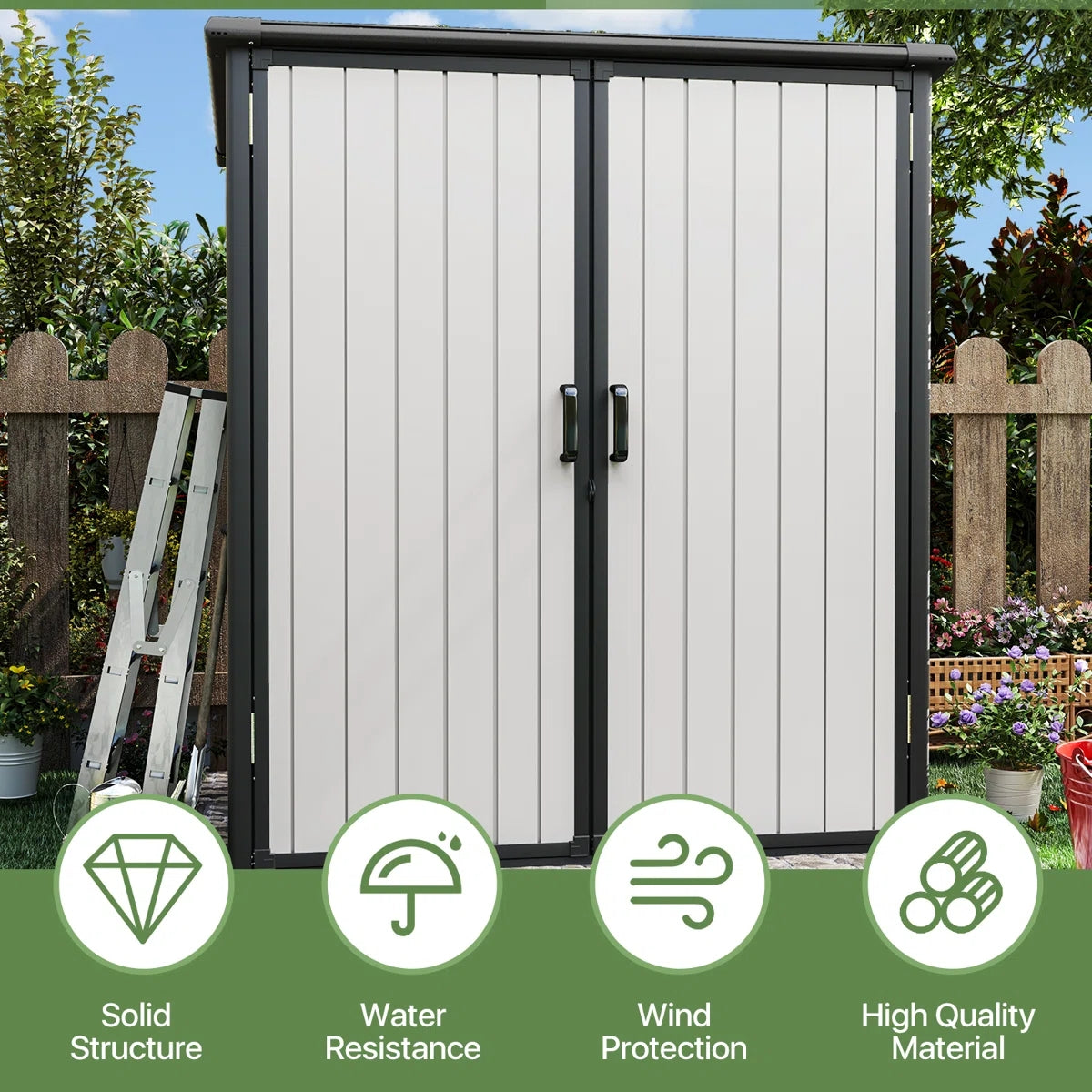 5 Ft. W X 3 Ft. D Horizontal Storage Shed