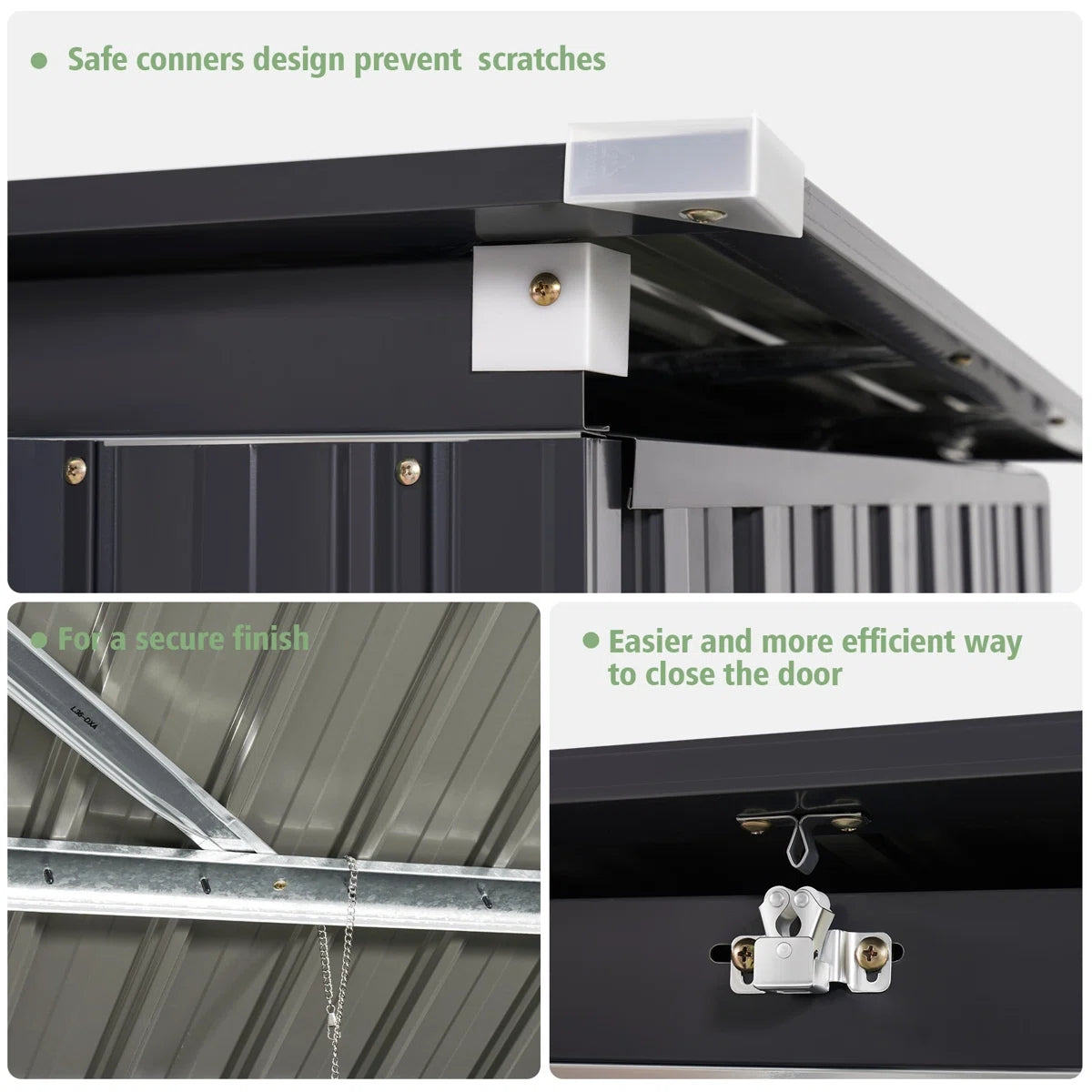 5.7 Ft. W X 3 Ft. D Galvanized Steel Horizontal Garage Shed