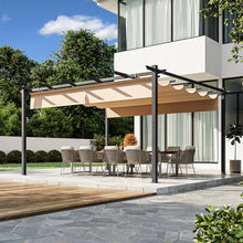 14 Ft. W X 12 Ft.aluminium Pergola With Canopy