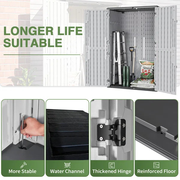 4.5 Ft. W X 2.5 Ft. D Resin Storage Shed