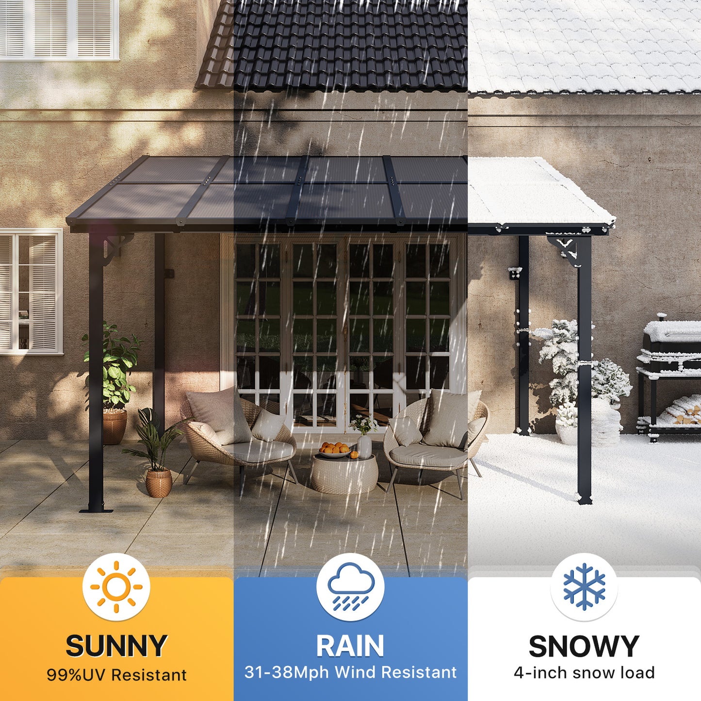 Metal Pergola With Canopy
