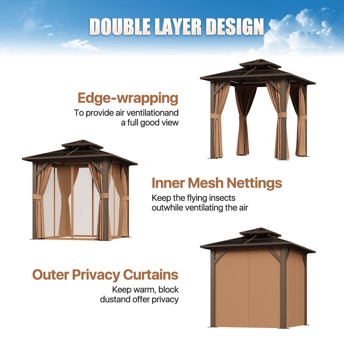 Aluminum Patio Hardtop Gazebo