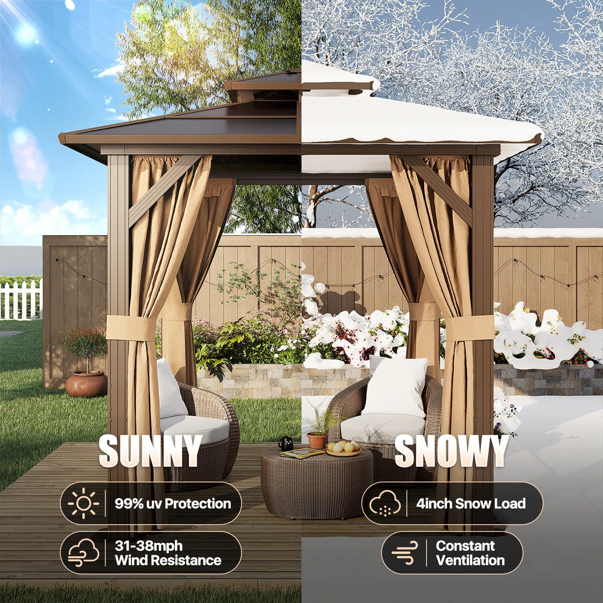 Aluminum Patio Hardtop Gazebo