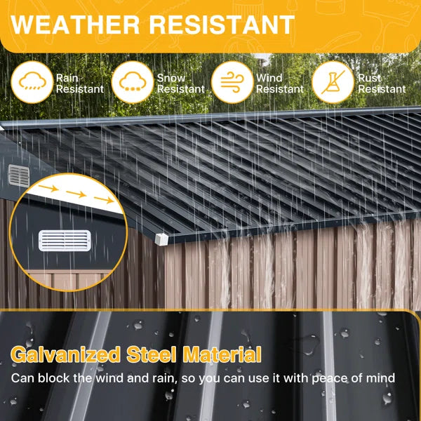 10.0 Ft. W X 10.0 Ft. D Metal Storage Shed
