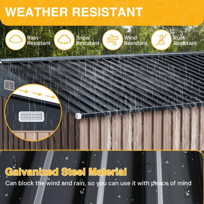 10.0 Ft. W X 10.0 Ft. D Metal Storage Shed