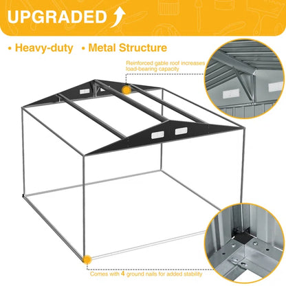 10.0 Ft. W X 10.0 Ft. D Metal Storage Shed