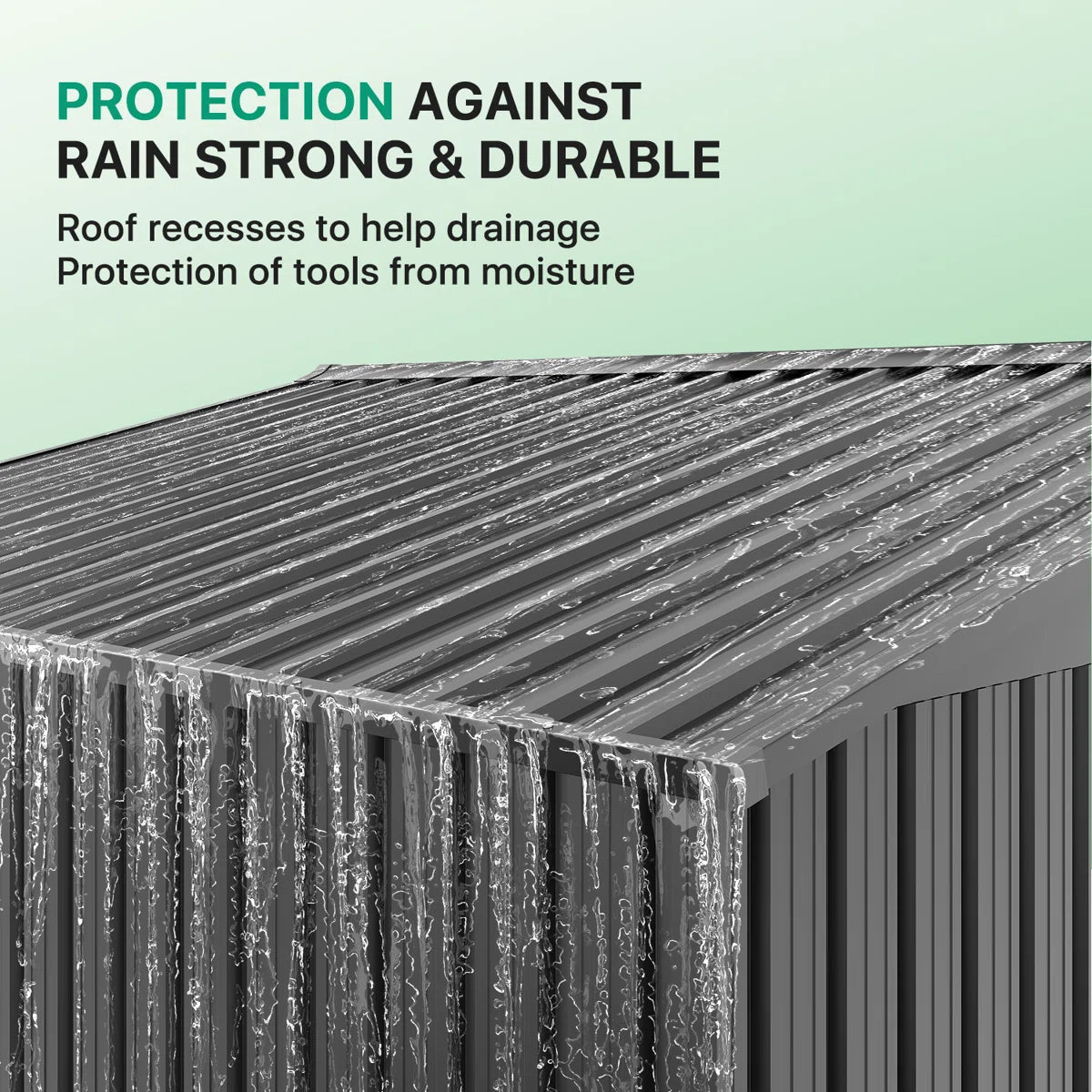 10.0 Ft. W X 8.0 Ft. D Steel Storage Shed With Door Lock And Floor