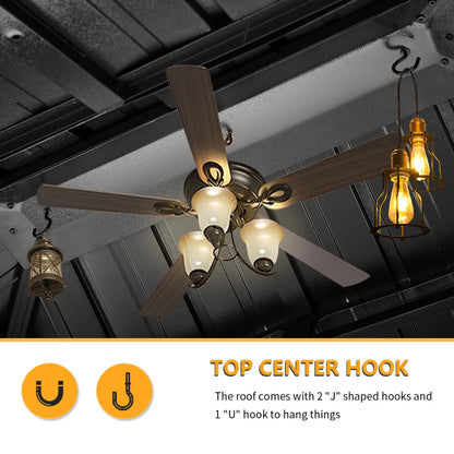 12 Ft. W X 10 Ft. D Hardtop Aluminum Permanent Patio Gazebo