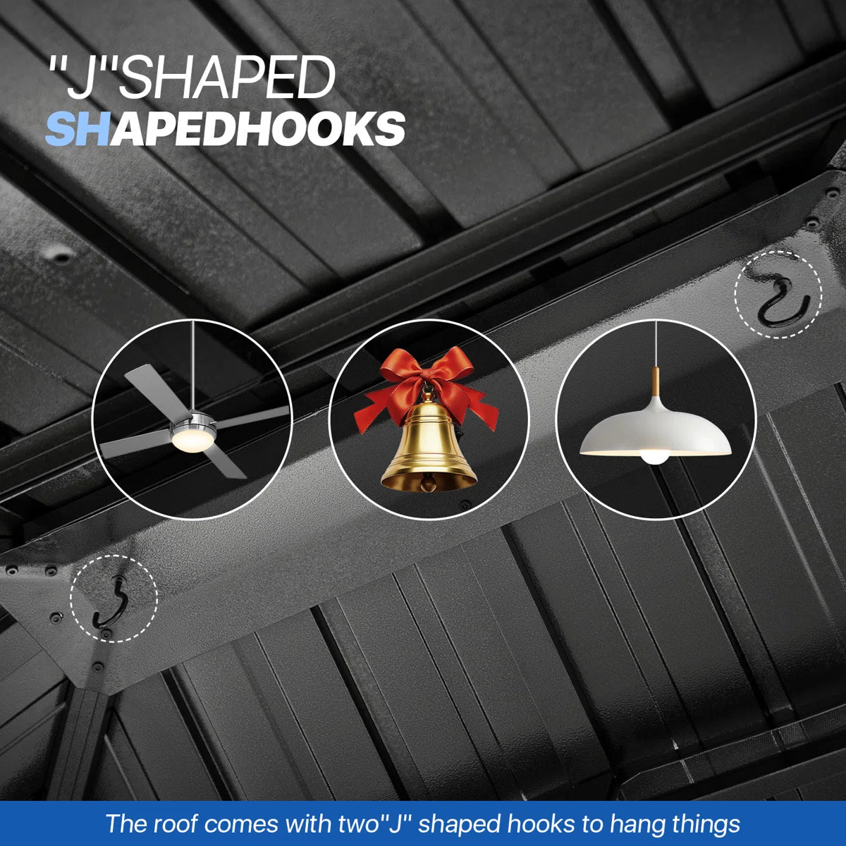 12 Ft. W X 10 Ft. D Metal Easy Install Galvanized Steel Double Roof Patio Gazebo