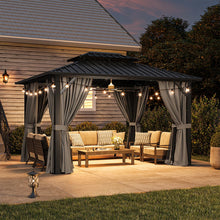 12 Ft. W X 10 Ft. D Metal Patio Gazebo With Illuminated fan
