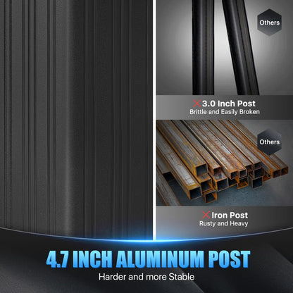 12 Ft. W X 10 Ft. D Metal With Water Guide Roof, 4.7inch Aluminum Post Patio Gazebo