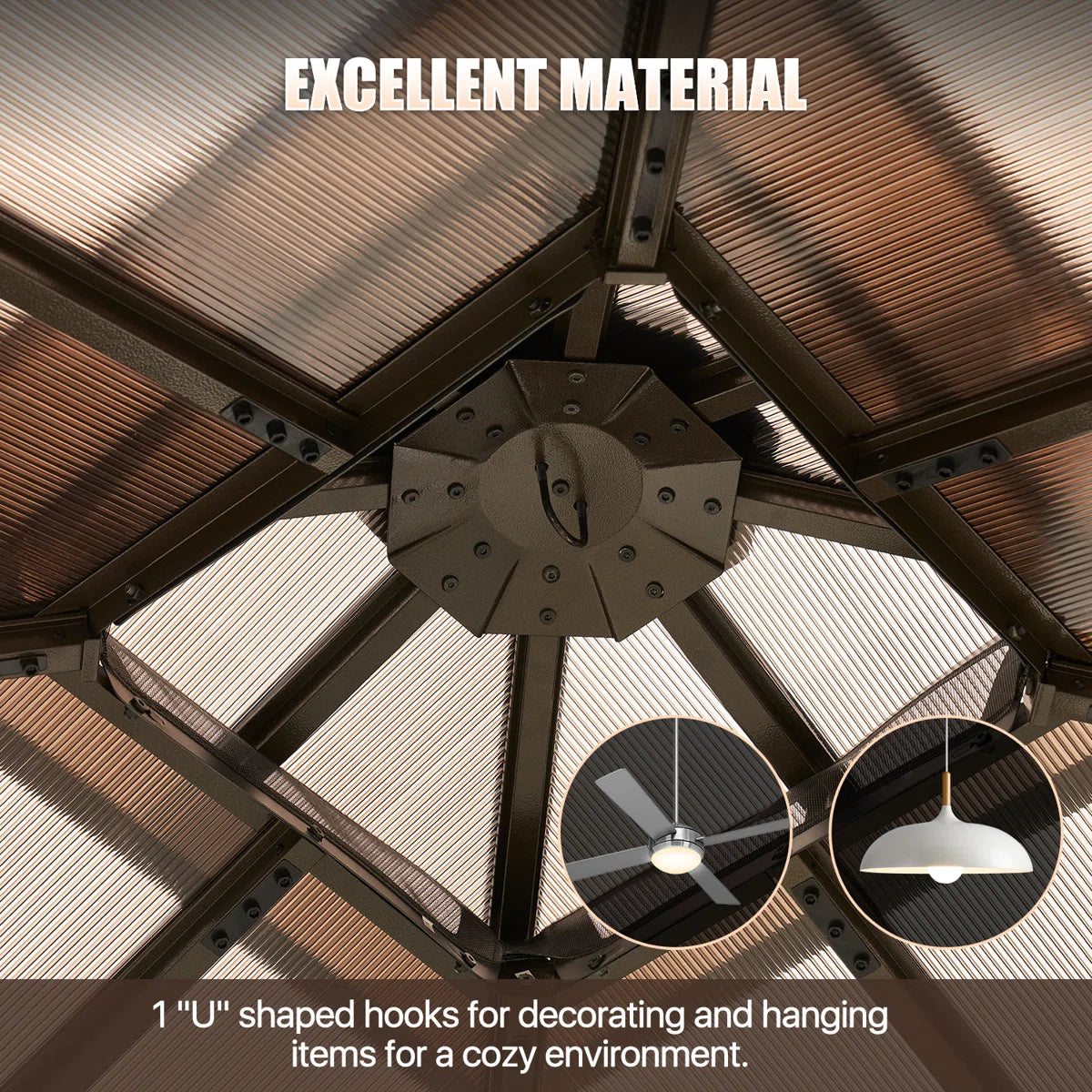 12 Ft. W X 12 Ft. D Aluminum Patio Hardtop Gazebo