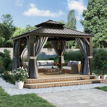 12 Ft. W X 12 Ft. D Metal With Water Guide Roof, 4.7inch Aluminum Post Patio Gazebo