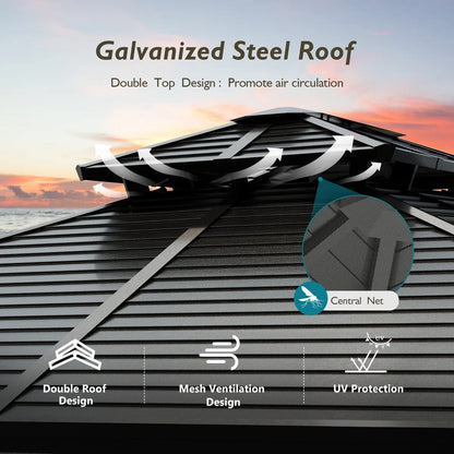 12 Ft. W x 10 Ft. D Aluminum Patio Gazebo