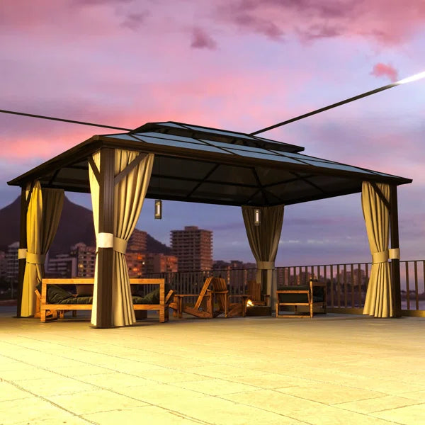 16 Ft. W x 12 Ft. D Aluminum Patio Gazebo