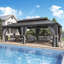 24 Ft. W X 14 Ft. D Metal With Water Guide Roof, 4.7inch Aluminum Post Patio Gazebo