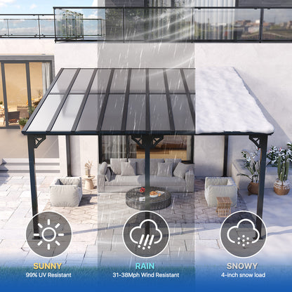 14 Ft. W X 12 Ft. D metal Pergola With Canopy