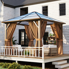 10 Ft. W X 10 Ft. D Aluminum Frame Brown Patio Gazebo