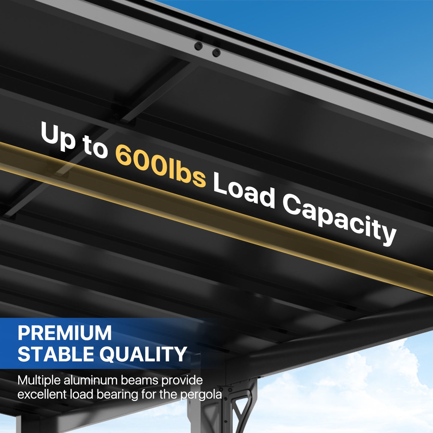 14 Ft. W X 12 Ft. D metal Pergola With Canopy