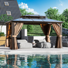 14 Ft X 10 Ft Aluminum Patio Hardtop Gazebo