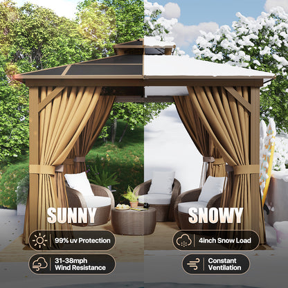 10 Ft. W X 10 Ft. D Aluminum Patio Hardtop Gazebo