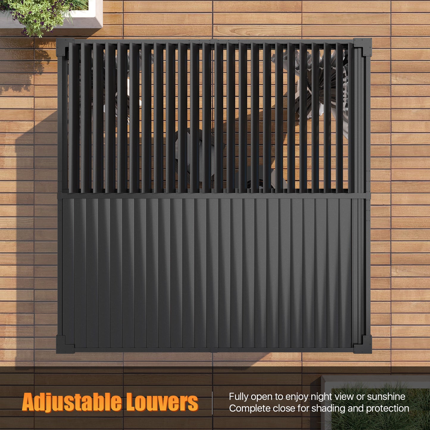 10 Ft. W x 10 Ft. D Outdoor Louvered Aluminum Pergola