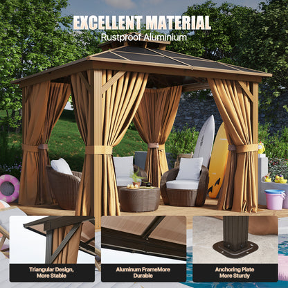 10 Ft. W X 10 Ft. D Aluminum Patio Hardtop Gazebo