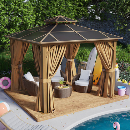 10 Ft. W X 10 Ft. D Aluminum Patio Hardtop Gazebo