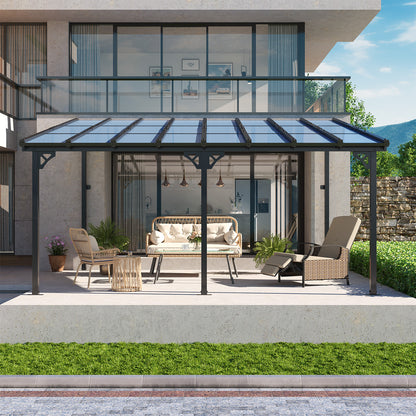 16 Ft. W X 12 Ft. D metal Pergola With Canopy