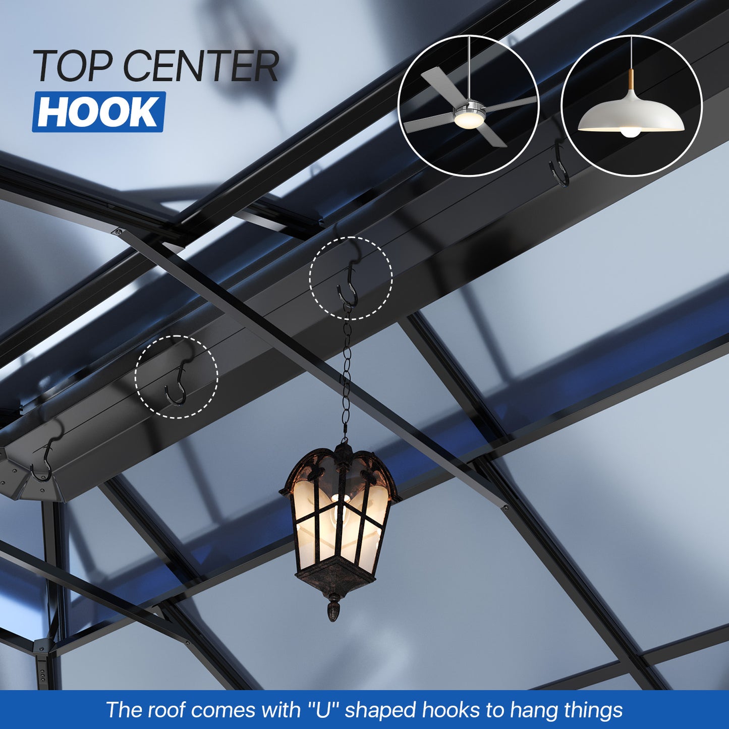 20 Ft. W X 12 Ft. D Aluminum Patio Hardtop Gazebo