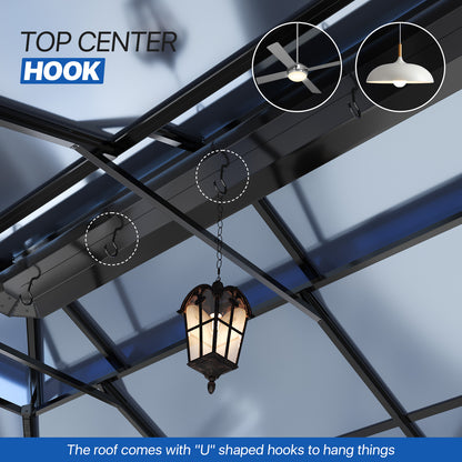 20 Ft. W X 12 Ft. D Aluminum Patio Hardtop Gazebo