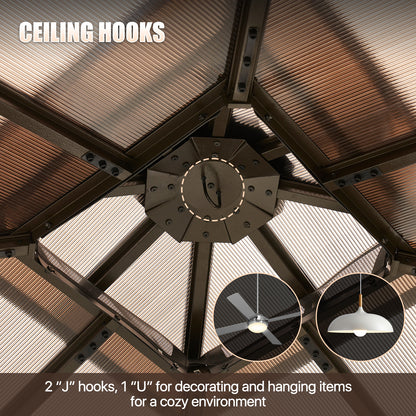 12 Ft. W X 12 Ft. D Aluminum Patio Hardtop Gazebo