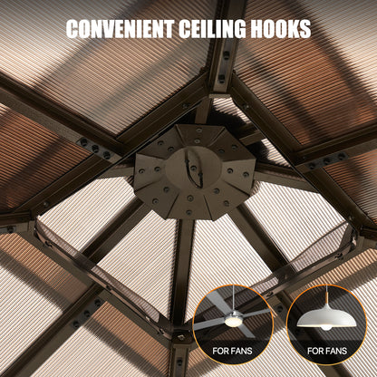 8 Ft. W X 8 Ft. D Aluminum Patio Hardtop Gazebo