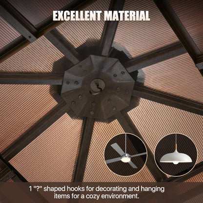 10 Ft. W X 10 Ft. D Aluminum Patio Hardtop Gazebo