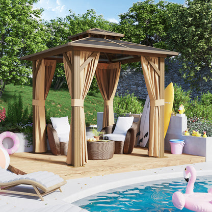 8 Ft. W X 8 Ft. D Aluminum Patio Hardtop Gazebo