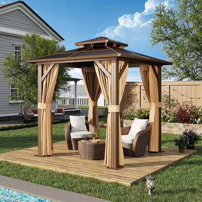 8 Ft. W X 8 Ft. D Aluminum Patio Hardtop Gazebo