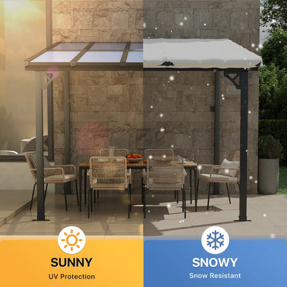 10 Ft. W X 10 Ft. D Metal Pergola With Canopy