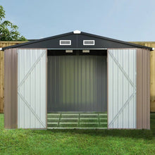 10 ft. W x 8 ft. D Metal Storage Shed with Metal Base Frame Kit