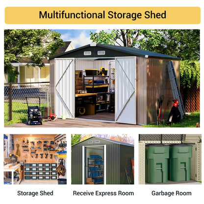 7 ft. 6 in. W x 3 ft. 8 in. D Metal Lean-To Storage Shed