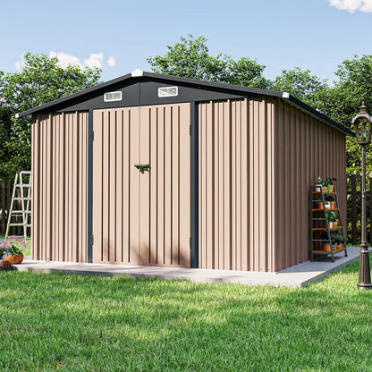 10 Ft. W X 12 Ft. D Outdoor Metal Storage Shed