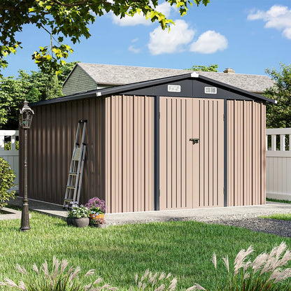 10 Ft. W X 12 Ft. D Outdoor Metal Storage Shed